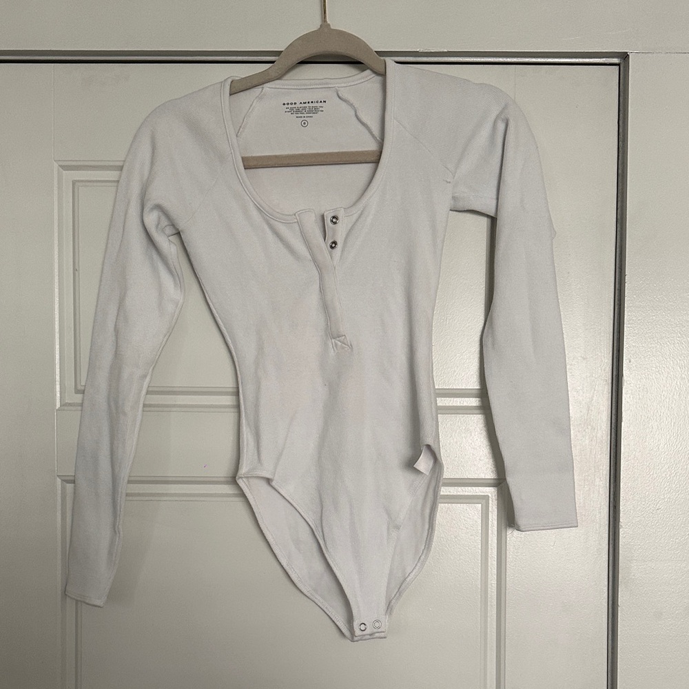 Good American Classic White Bodysuit